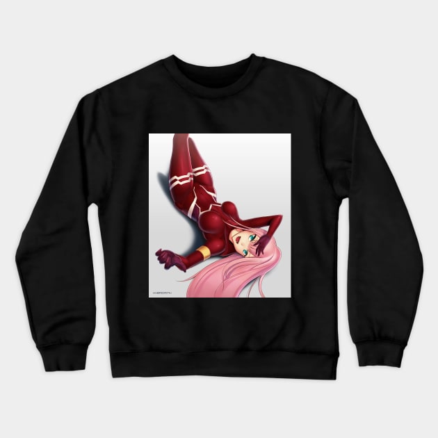 Zero Two Crewneck Sweatshirt by hybridmink